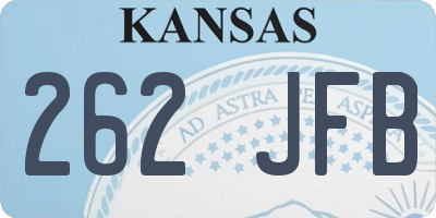 KS license plate 262JFB