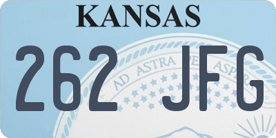 KS license plate 262JFG