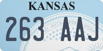 KS license plate 263AAJ