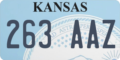 KS license plate 263AAZ