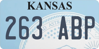 KS license plate 263ABP