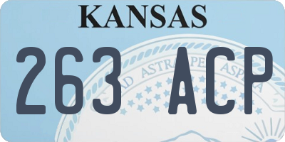 KS license plate 263ACP