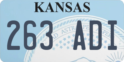 KS license plate 263ADI