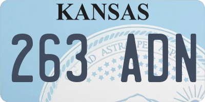 KS license plate 263ADN