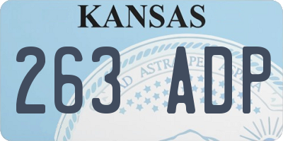 KS license plate 263ADP