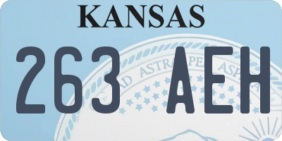 KS license plate 263AEH