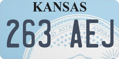 KS license plate 263AEJ
