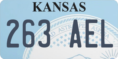 KS license plate 263AEL