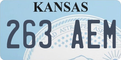 KS license plate 263AEM