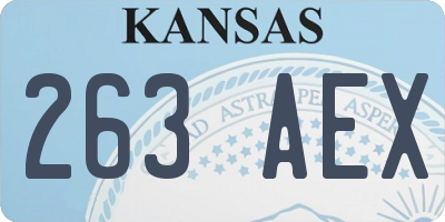 KS license plate 263AEX