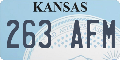 KS license plate 263AFM