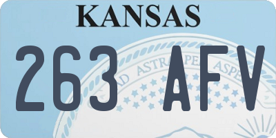KS license plate 263AFV
