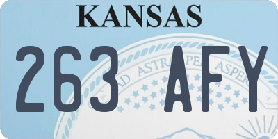 KS license plate 263AFY
