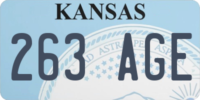 KS license plate 263AGE