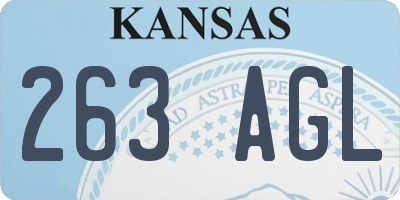 KS license plate 263AGL