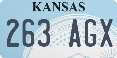 KS license plate 263AGX