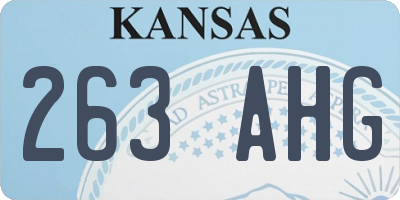 KS license plate 263AHG