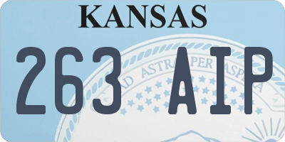 KS license plate 263AIP