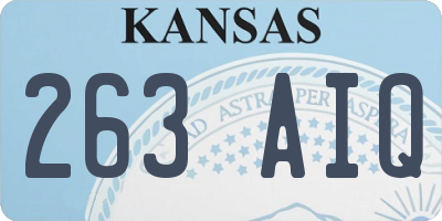 KS license plate 263AIQ