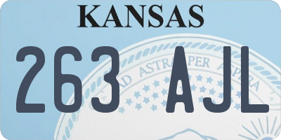 KS license plate 263AJL