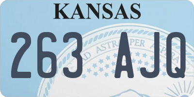 KS license plate 263AJQ