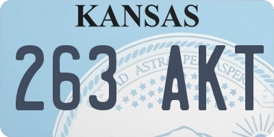 KS license plate 263AKT