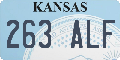 KS license plate 263ALF