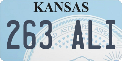KS license plate 263ALI