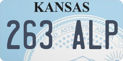 KS license plate 263ALP