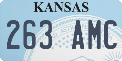 KS license plate 263AMC