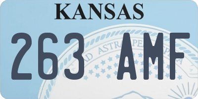 KS license plate 263AMF