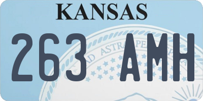 KS license plate 263AMH