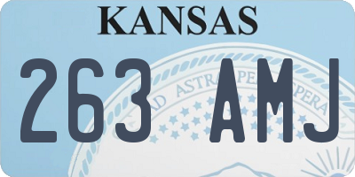 KS license plate 263AMJ