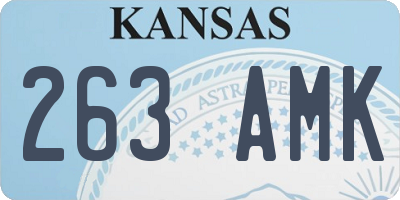 KS license plate 263AMK