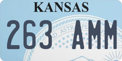 KS license plate 263AMM