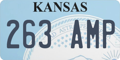 KS license plate 263AMP