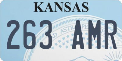 KS license plate 263AMR