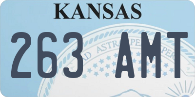 KS license plate 263AMT