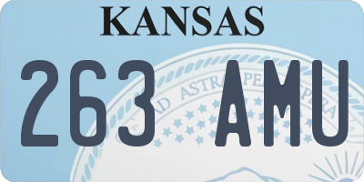 KS license plate 263AMU