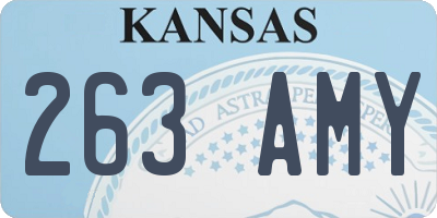 KS license plate 263AMY