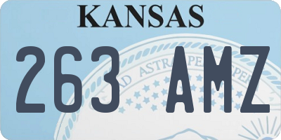 KS license plate 263AMZ
