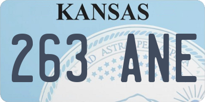 KS license plate 263ANE