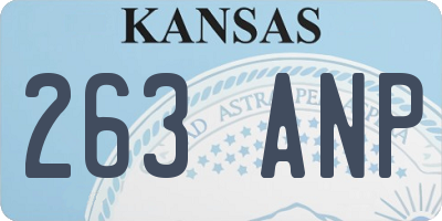 KS license plate 263ANP