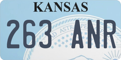 KS license plate 263ANR