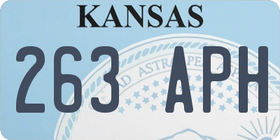 KS license plate 263APH