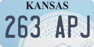 KS license plate 263APJ