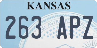 KS license plate 263APZ