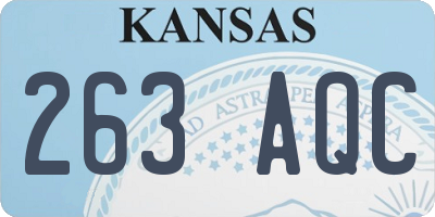 KS license plate 263AQC