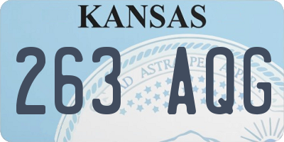 KS license plate 263AQG