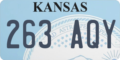 KS license plate 263AQY